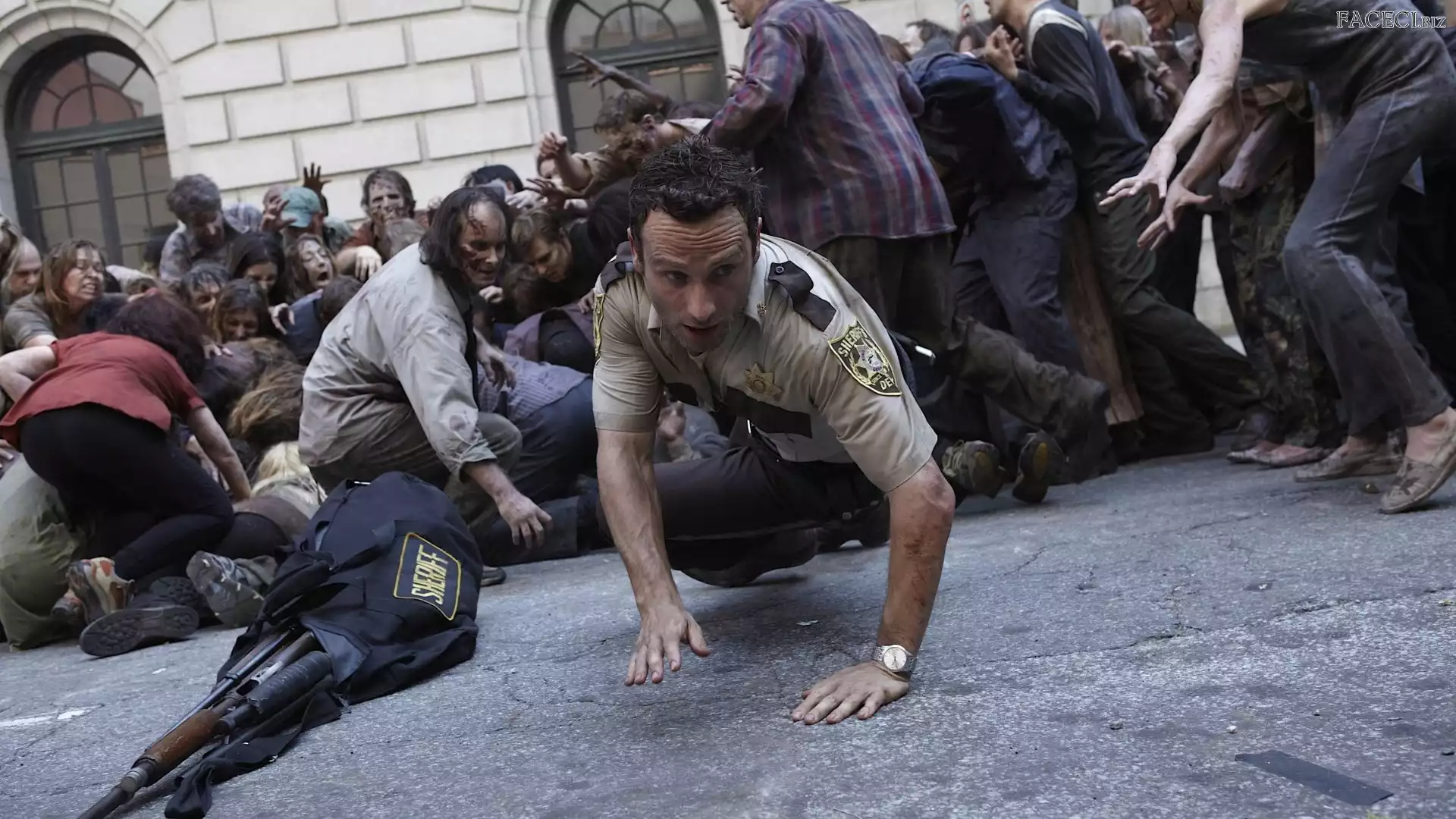 Żywe trupy, Serial, Zombie Andrew Lincoln, Andrew Lincoln, The Walking Dead, Rick Grimes
